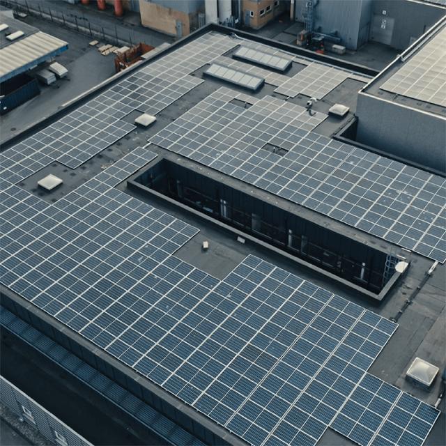 solar panels on the roof of BKI