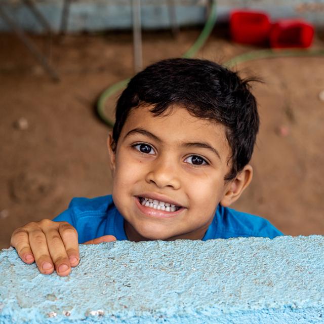 a happy boy in the paraíso project 